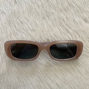 Beige translucent 90s sunglasses